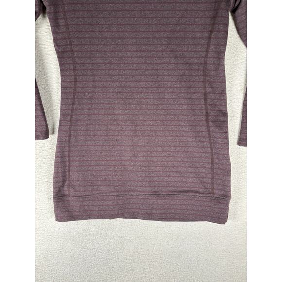 Carve Designs Shirt Top Womens Large Purple Tunic Long Sleeve Striped Round Neck - Picture 3 of 14